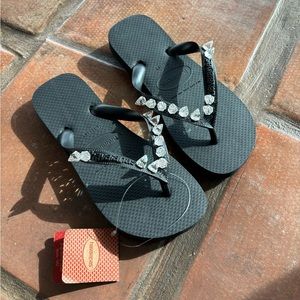 Havaianas Custom Swarovski Studded Flip Flop Sandal